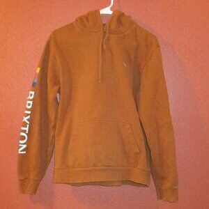 Brixton Woman Medium Brown White Long Sleeve Pullover Hoodie